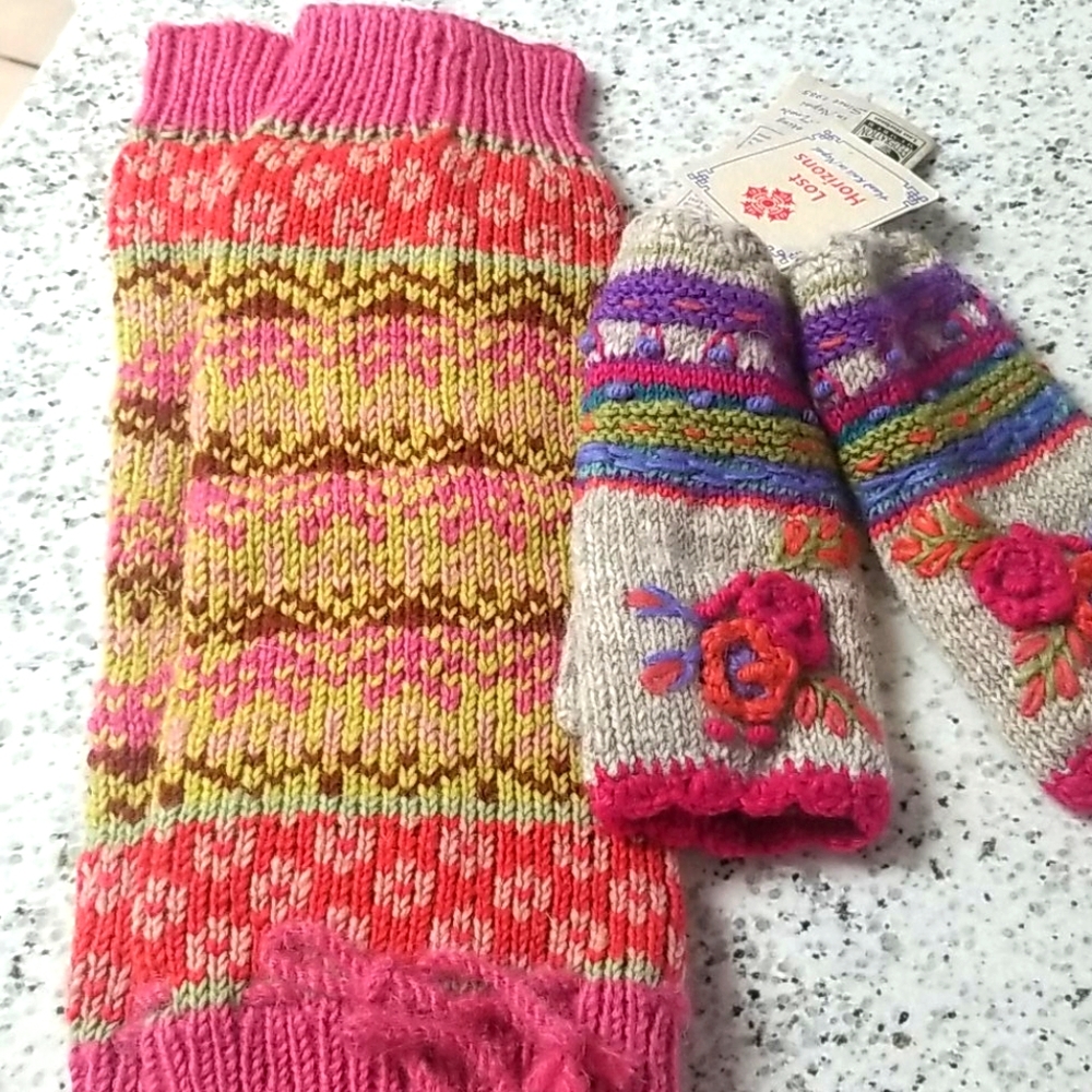 Hand warmers / leg warmers set